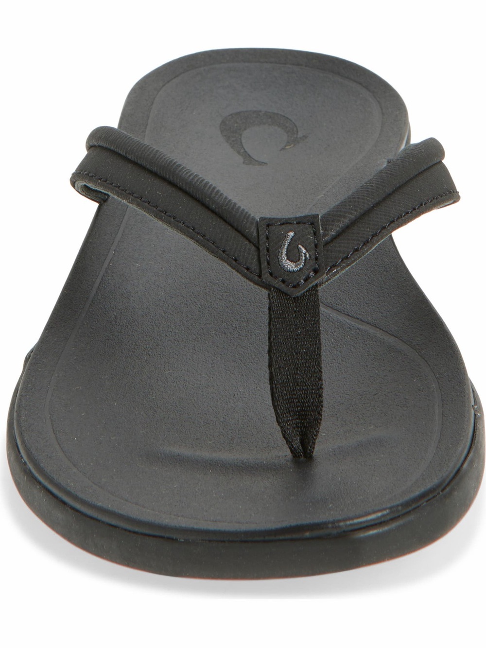 OluKai Hoโลpio Maluฤ Womenโs Beach Black Sandals Flip Flops Size 10